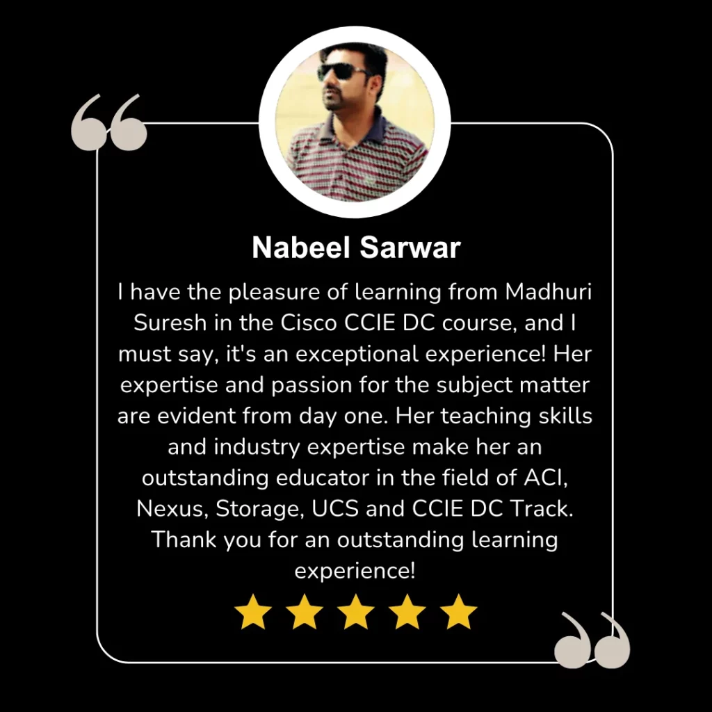 ccie data center training - student review